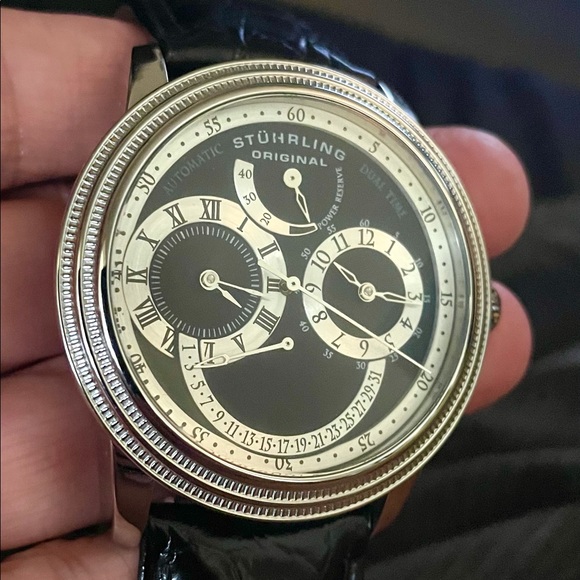 Stuhrling Original Other - Stuhrling Mens SS Automatic Watch Leather Band